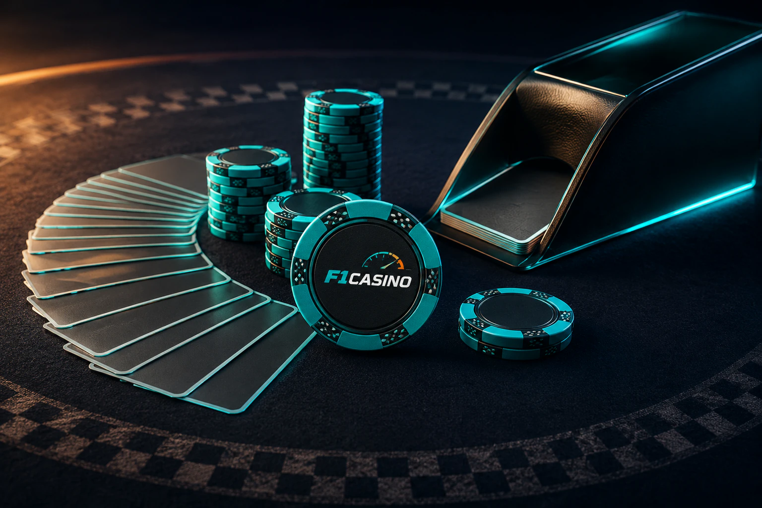 F1Casino poker çip kart masası